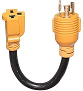 MECMO NEMA L6-30P to 6-20R Generator to EV Charger AC Power Cord Adapter, UL Listed 3-Prong NEMA ...