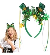 Beaupretty St Patricks Day Headband St. Patricks Day Hair Accessories Top Hat Headband Sequin Sha...