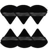 Pimoys 6 Pieces Powder Puff Face Soft Triangle Makeup Puff for Loose Powder Mineral Powder Body P...