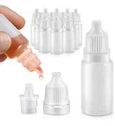 50pcs plastic squeeze bottles for liquids - 5ml clear plastic bottles with caps empty bottles for