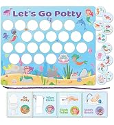 Bright Seed Magnetic Mermaids Potty Chart, Potty Training Chart for Toddler Girls, Sticker Chart ...