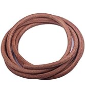 KONMAY 8.0mm Round Real Leather Cord, 2 Yards Natural Leather String Cord for Jewelry Making, Nec...