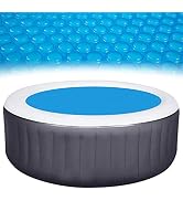 Spa and Hot Tub Cover - 7 FT Dia 16-mil Round Hot Tub Thermal Insulation Solar Blanket Bubble Cover