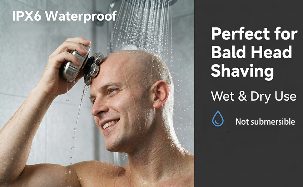 lectric 7D Head Shavers for Bald Men, Dry & Wet Bald Head Shaver