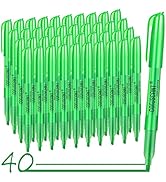 coruscant Green Highlighter,40 Packs of highlighters, Chisel Tip Marking, Quick Drying, No Bleed ...
