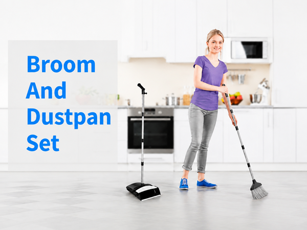 broom with dustpan combo set