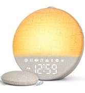 Peakeep Sunrise Alarm Clock Radio with Wireless Bed Shaker for Heavy Sleepers, 7 Wake-Up Modes, E...