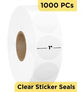 1000 Clear Circle Stickers for Sealing - 1
