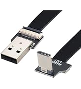 chenyang USB C Flat Cable USB 2.0 Male to USB C Male 90 Degree UP Angled Data Transfer Charging R...