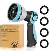 AUTOMAN Garden Hose Nozzle Sprayer - 10 Spray Patterns, High Pressure, Thumb Control On Off Valve...