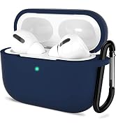 ATUAT for AirPods Pro 2nd Generation Case Cover, Protective Silicone Skin Accessories with Keycha...