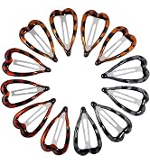 Cptots 12 PCS Metal Snap Hair Clips Heart Shape Barrettes for Women Non Slip Accessories For Thic...