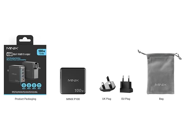 100watt type c charger gan travel charger,pd + qc ac adapter,100w usb c power adapter,euro plug