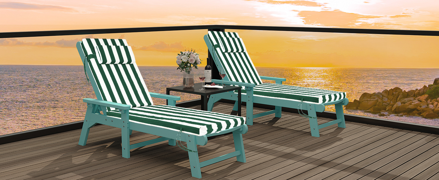 Outdoor Chaise Lounge Cushions for Patio