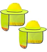 Evridwear Hard Hat Sun Shade Full Brim, Hard Hat Accessories with Reflective Stripe High Visibili...