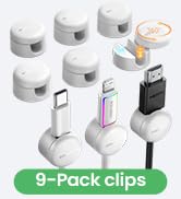 9Pack cord clips