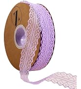 Lace Trim Ribbon 1.2 Inch Wide×50 Yards lace Fabric Vintage Pattern Roll Ribbons - Perfect for Gi...