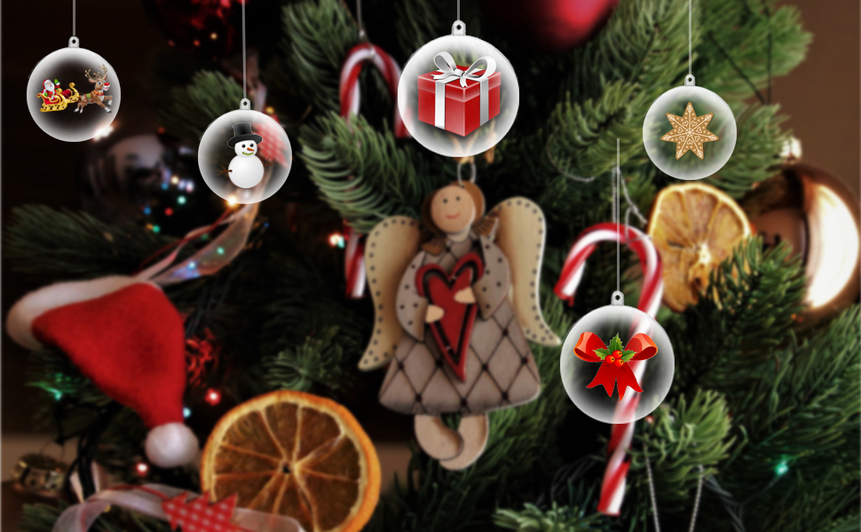 Clear Plastic Round Ball Ornaments