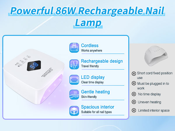 rechargeable led nail lamp