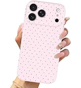 Solanaluna Compatible with iPhone 17 Pro Max,Cute Aesthetic Polka Dot Design Full Camera Protecti...
