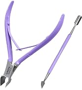 Cuticle Trimmer with Cuticle Pusher Professional Stainless Steel Cuticle Cutter Sharp Blades Doub...