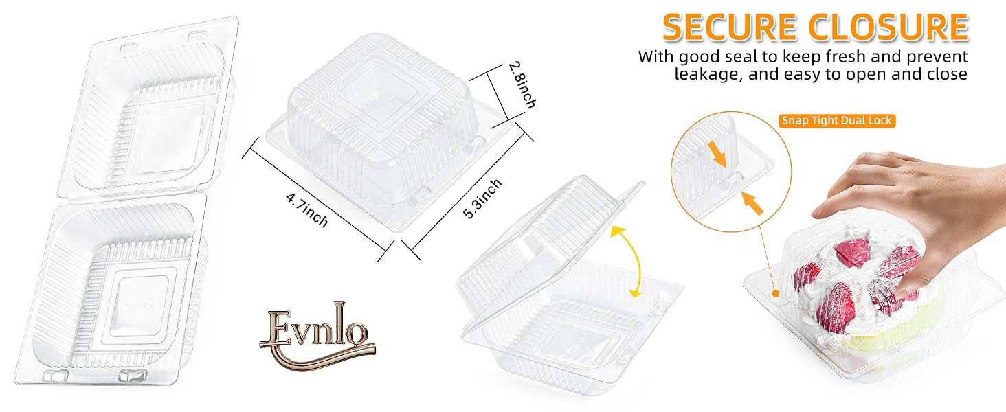 Count Clear Plastic Containers with Lids for Food