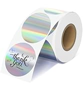 JOYIT 2'' Holographic Thermal Labels - 400pcs Round Thermal Printer Labels, Waterproof Thermal Pr...