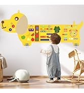Dog Montessori Busy Board - Sensory Wall Panel for Kids, Felt Activity Cube for Toddlers, Daycare...