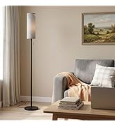 Ambimall Floor Lamp for Living Room with 3 Color Temperatures Bulb, 64" Standing lamp with Linen ...
