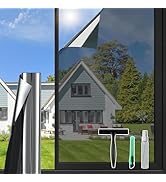 DOWELL One Way Window Privacy Film with 3 Tools Window Tint for Home Heat Control Anti UV Sun Blo...