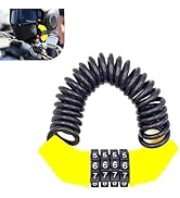 Qurbuns 1 PC Motorcycle Helmet Lock, Portable Bicycle Helmet Combination Lock, Anti-Theft Retract...
