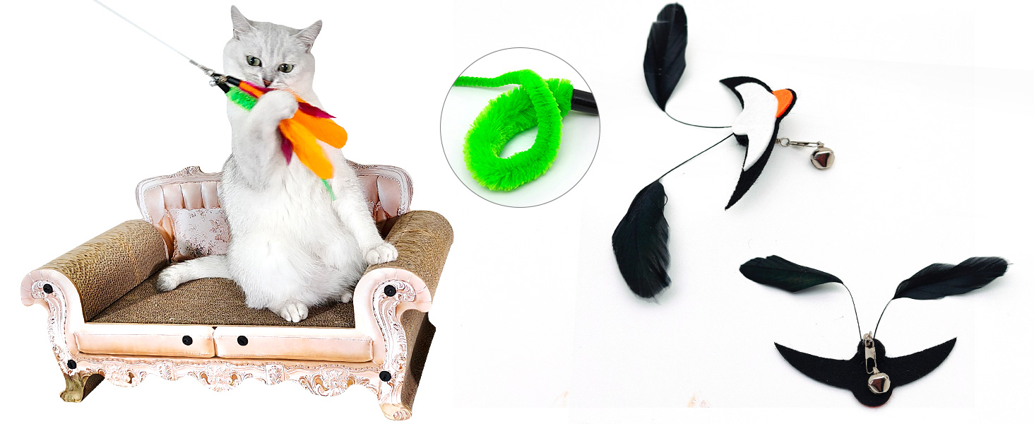 Interactive Cat Wand Toy Set 9