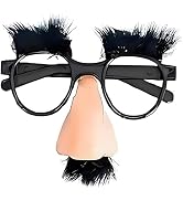 Kryoflare Novelty Disguise Glasses with Fake Nose, Eyebrows and Beard, Halloween Costume Party Props