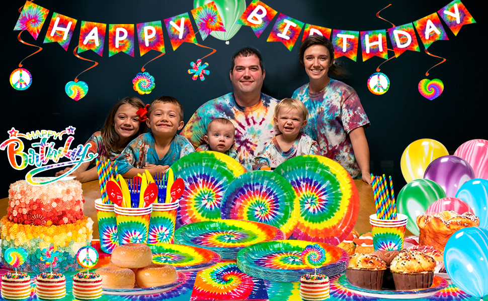 tie dye party supplies