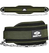 Seektop Dip Belt for Weightlifting - GYM Workout Pull Ups Belt with Chain, Neoprene Waist Dip Bel...