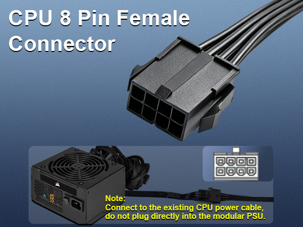 CPU 8(4+4) Pin Extension Power Adapter