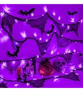cshare Halloween Lights Battery Operated or USB, Creepy Cloth String Lights with Timer Waterproof...