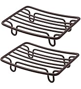 GUUKAR Bar Soap Dish Holder for Shower Bathroom Stainless Steel Rust Proof Self Draining, Bronze-...