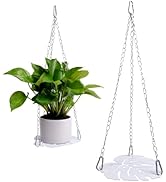 Hanging Planter for Indoor Plants, Monstera Handing Plant Pot Holder, White Metal Plant Hanger Sh...