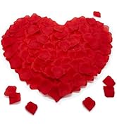 SHINTAYL 1200PCS Rose Petals for Bedroom - Fake Roses Red Petal Faux Flowers, Artificial Roses Pe...