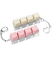 COOMICKEY 2 Pack Keyboard Fidget Toy for Adults with Sound, Keychain Stress Relief Toy Cat Shaped...