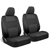 BDK PolyPro Car Seat Covers Front Set in Charcoal on Black – 2 Front Seat Covers for Cars, Easy t...