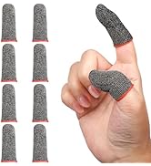 ENPOINT 10 Pack Black Finger Sleeve for Gaming, Thumb Covers,Dedales Gamer Profesionales Thumb Sl...