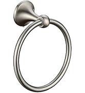 Wall Mounted Classical Design Round Towel Ring for Bathroom (Brush Nickel)