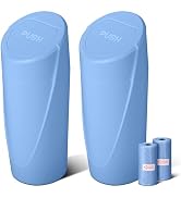 Car Trash Can Bin with Lid - 2 Packs Car Garbage Can Cup Holder - Blue Mini Leakproof Vehicle Tra...