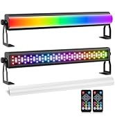 ClypsoReign LED Stage Pixel Light Bar, 2Pack 40W 108LEDs RGB+W Wash Light Bar, DJ Lights Bars wit...