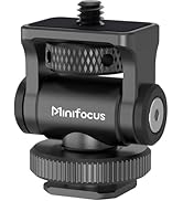 MINIFOUCS Camera Monitor Mount with Cold Shoe, 1/4" Screw for 5" & 7" Field Monitor, 160° Tilt Ad...