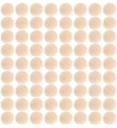 SHINEOFI Half Wooden Beads, 100pcs 8mm Natural Unfinished Wood Beads Mini Hemisphere Wood Craft D...