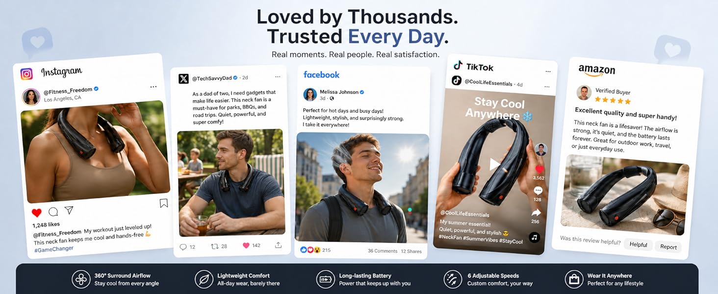 wearable neck cooling fans