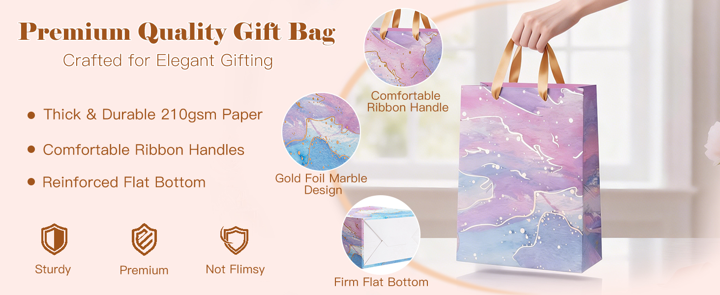 Marble Pattern Gift Bag